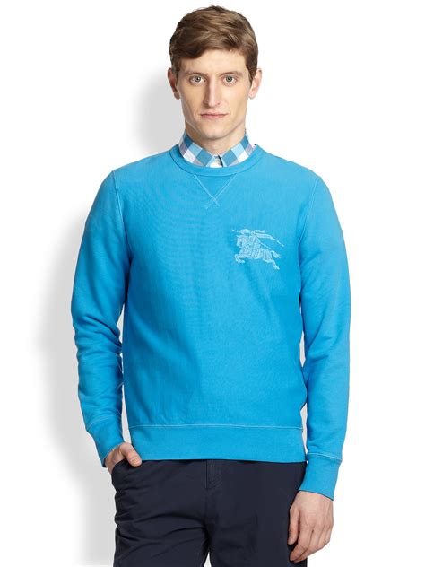 blue burberry sweatshirt|Burberry sweatshirt men's price.